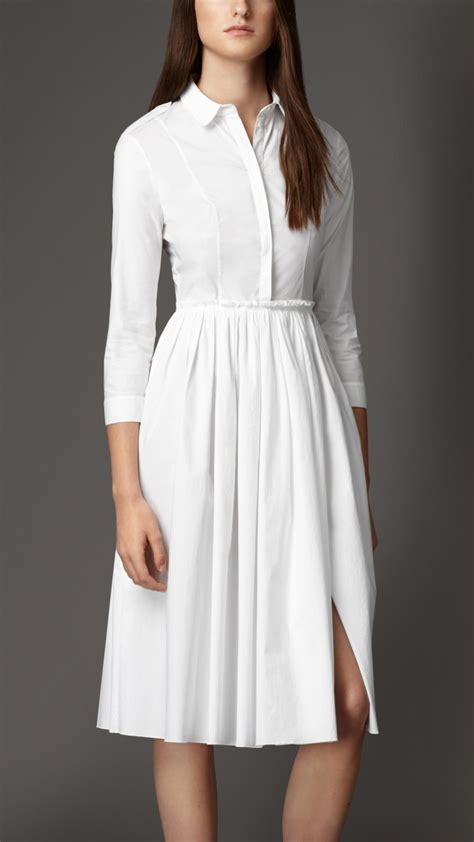 all white burberry outfit|burberry stretch cotton dress.